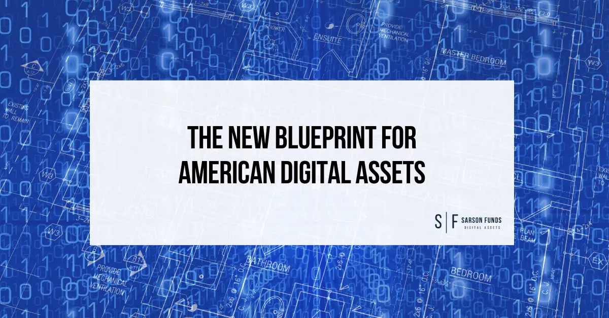 Blueprint-style background with digital code and title “The New Blueprint for American Digital Assets”